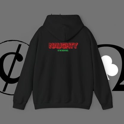 Christmas Hoodie — 'Merry Christmas' Front & 'Naughty is the New Nice' Back Holiday Hoodie