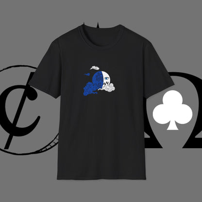 Ocean Wave Graphic T-Shirt — Blue Surf Sunset Design