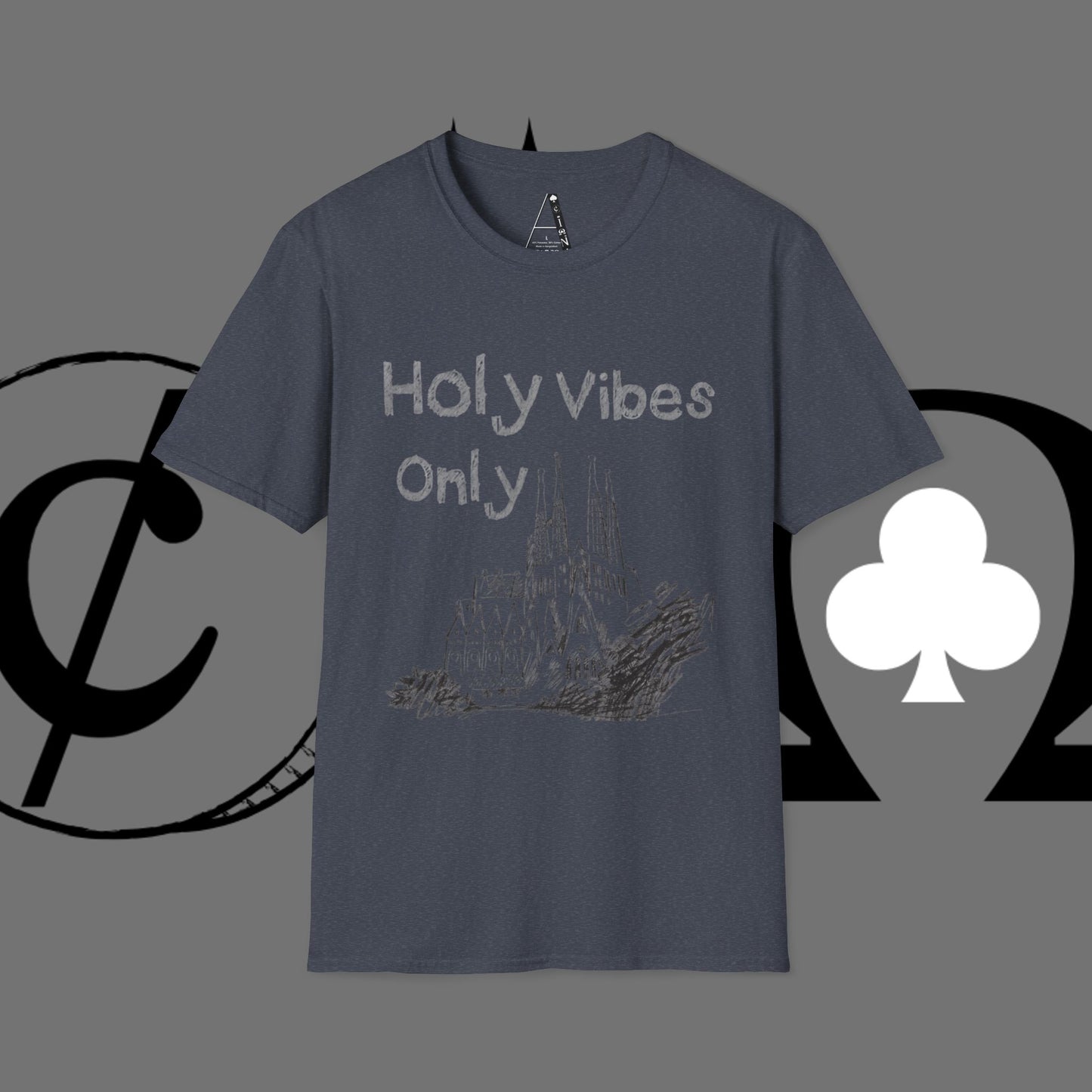 Christian Cross T-Shirt — Grunge Crown of Thorns Design