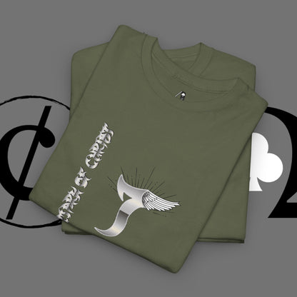 Minimal Whale Tail Tee — Japanese Kanji Nautical Graphic T-Shirt