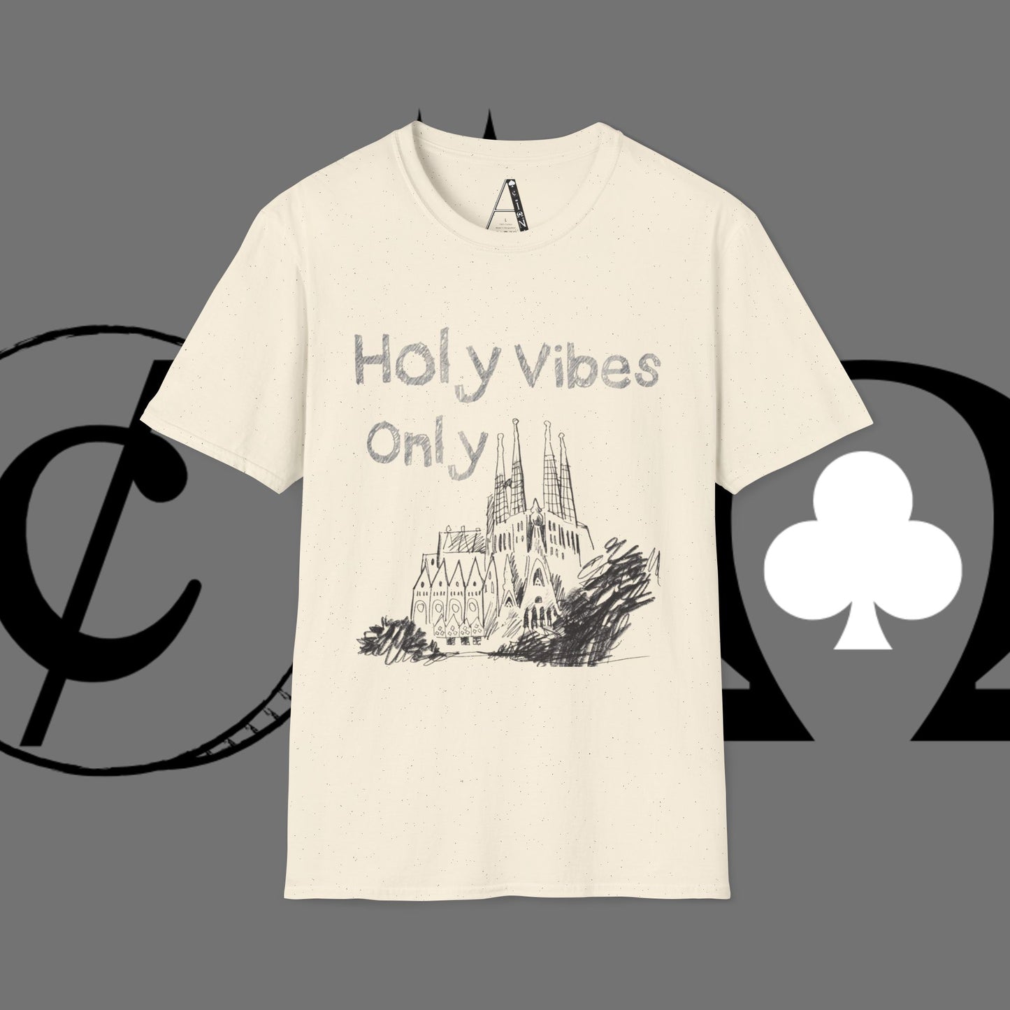 Christian Cross T-Shirt — Grunge Crown of Thorns Design