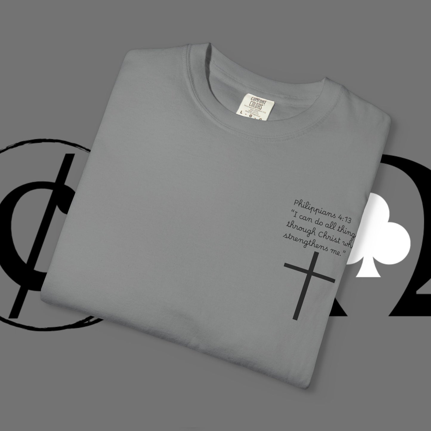 God First Cross T-Shirt — Faith-Based Christian Tee ("God First" Back Print)