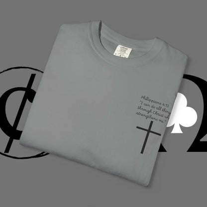 God First Cross T-Shirt — Faith-Based Christian Tee ("God First" Back Print)