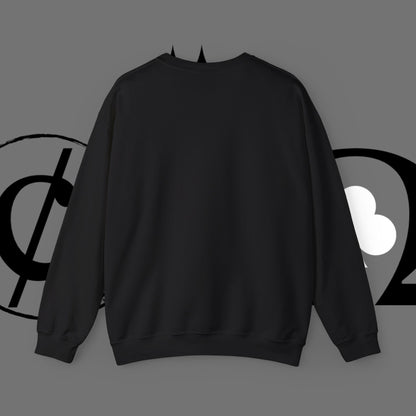 Ocean Wave Crewneck Sweatshirt — Minimal Blue Surf Graphic