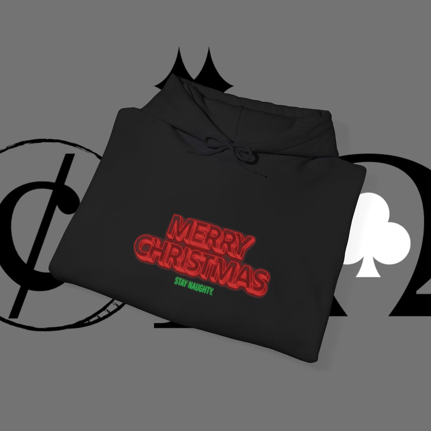 Christmas Hoodie — 'Merry Christmas' Front & 'Naughty is the New Nice' Back Holiday Hoodie