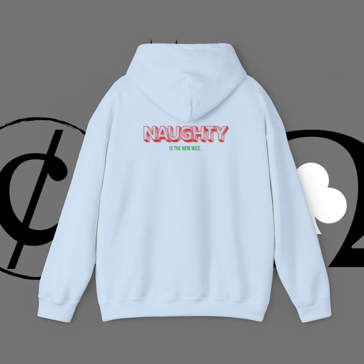 Christmas Hoodie — 'Merry Christmas' Front & 'Naughty is the New Nice' Back Holiday Hoodie