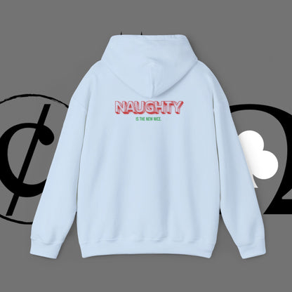 Christmas Hoodie — 'Merry Christmas' Front & 'Naughty is the New Nice' Back Holiday Hoodie