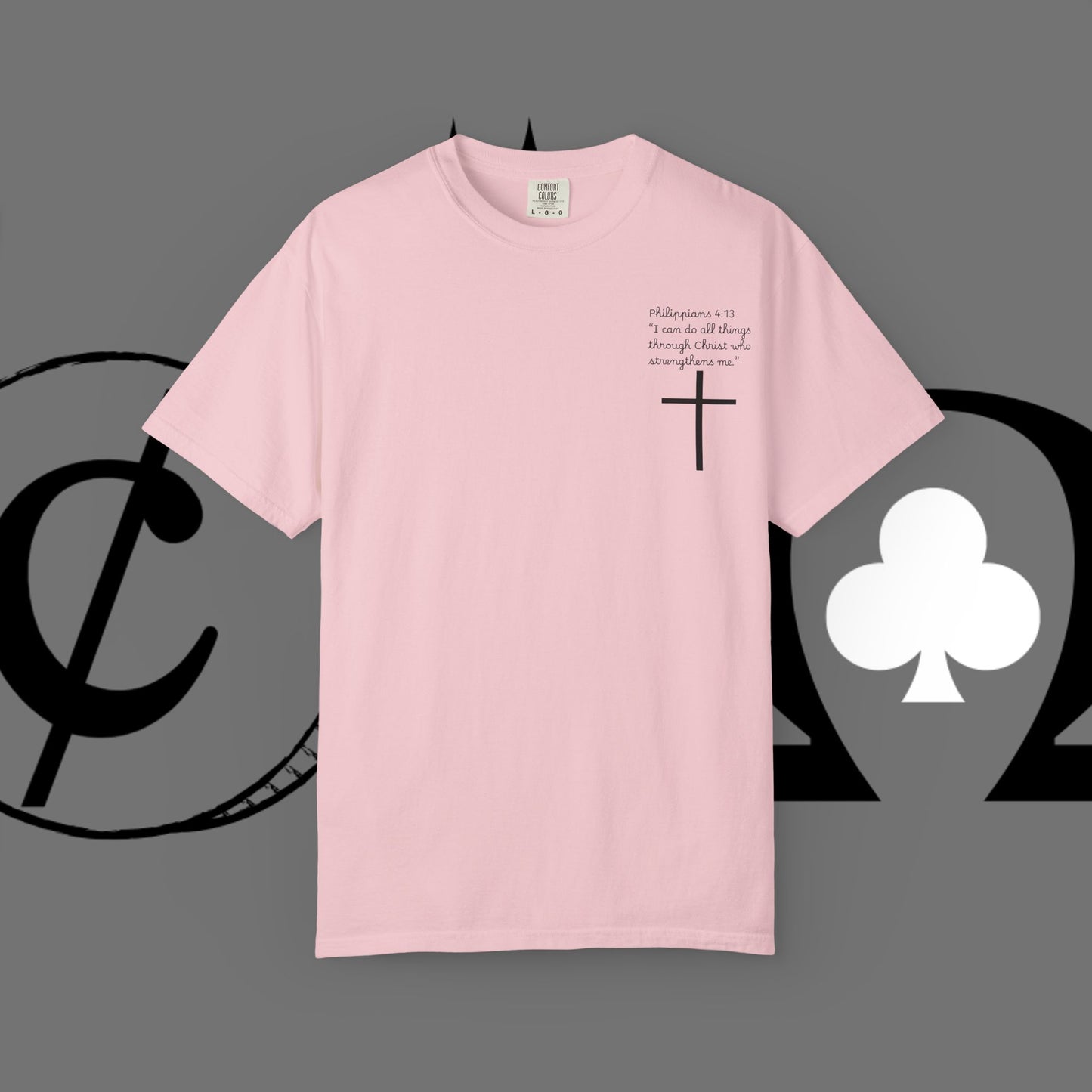 God First Cross T-Shirt — Faith-Based Christian Tee ("God First" Back Print)