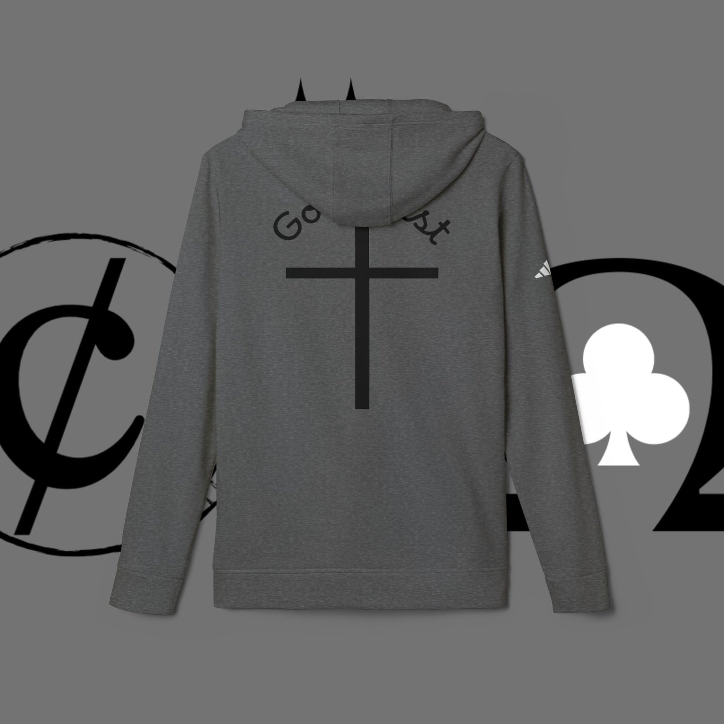 Christian Cross Hoodie — "Go At" Graphic Spiritual Sweatshirt