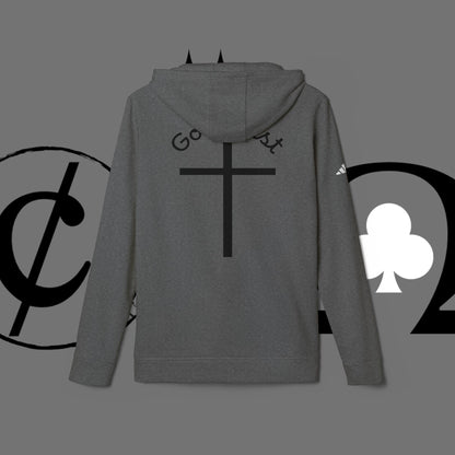 Christian Cross Hoodie — "Go At" Graphic Spiritual Sweatshirt