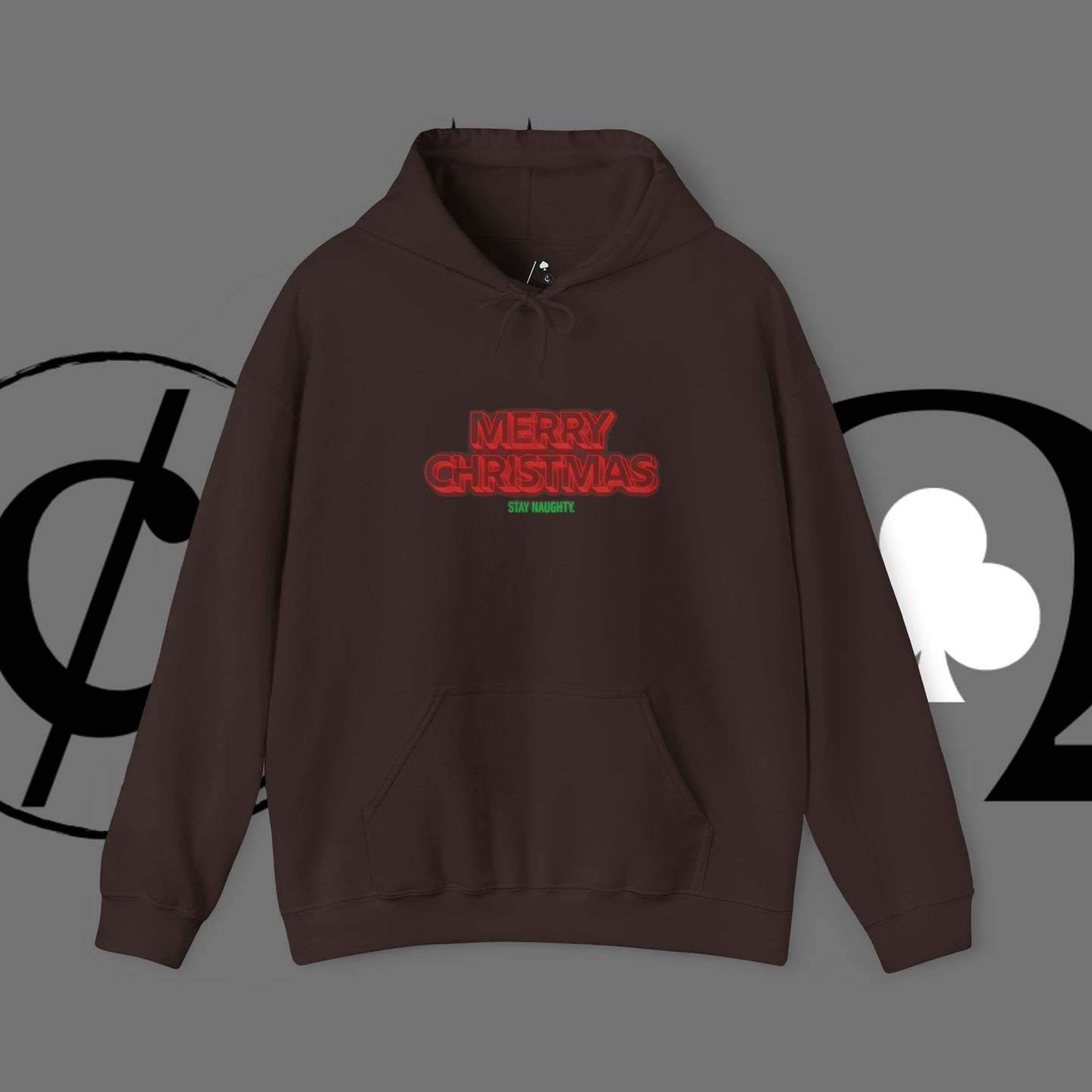 Christmas Hoodie — 'Merry Christmas' Front & 'Naughty is the New Nice' Back Holiday Hoodie