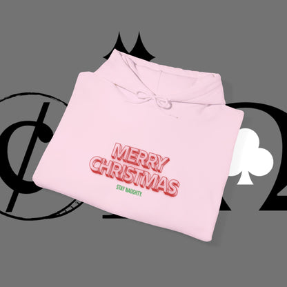 Christmas Hoodie — 'Merry Christmas' Front & 'Naughty is the New Nice' Back Holiday Hoodie