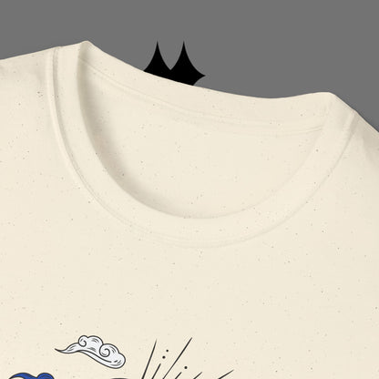 Ocean Wave Graphic T-Shirt — Blue Surf Sunset Design