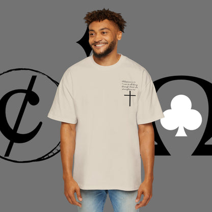 Action Symbol Tee — Minimal Graphic Men's Oversized T-Shirt