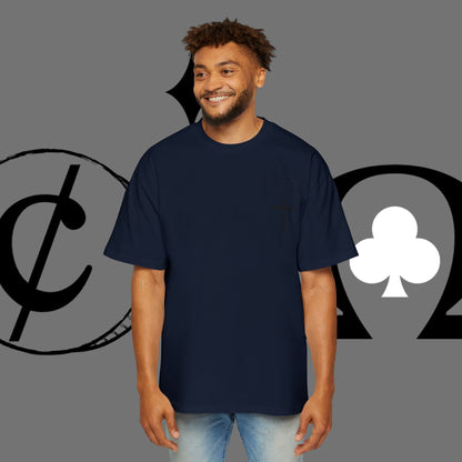 Action Symbol Tee — Minimal Graphic Men's Oversized T-Shirt