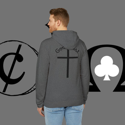 Christian Cross Hoodie — "Go At" Graphic Spiritual Sweatshirt