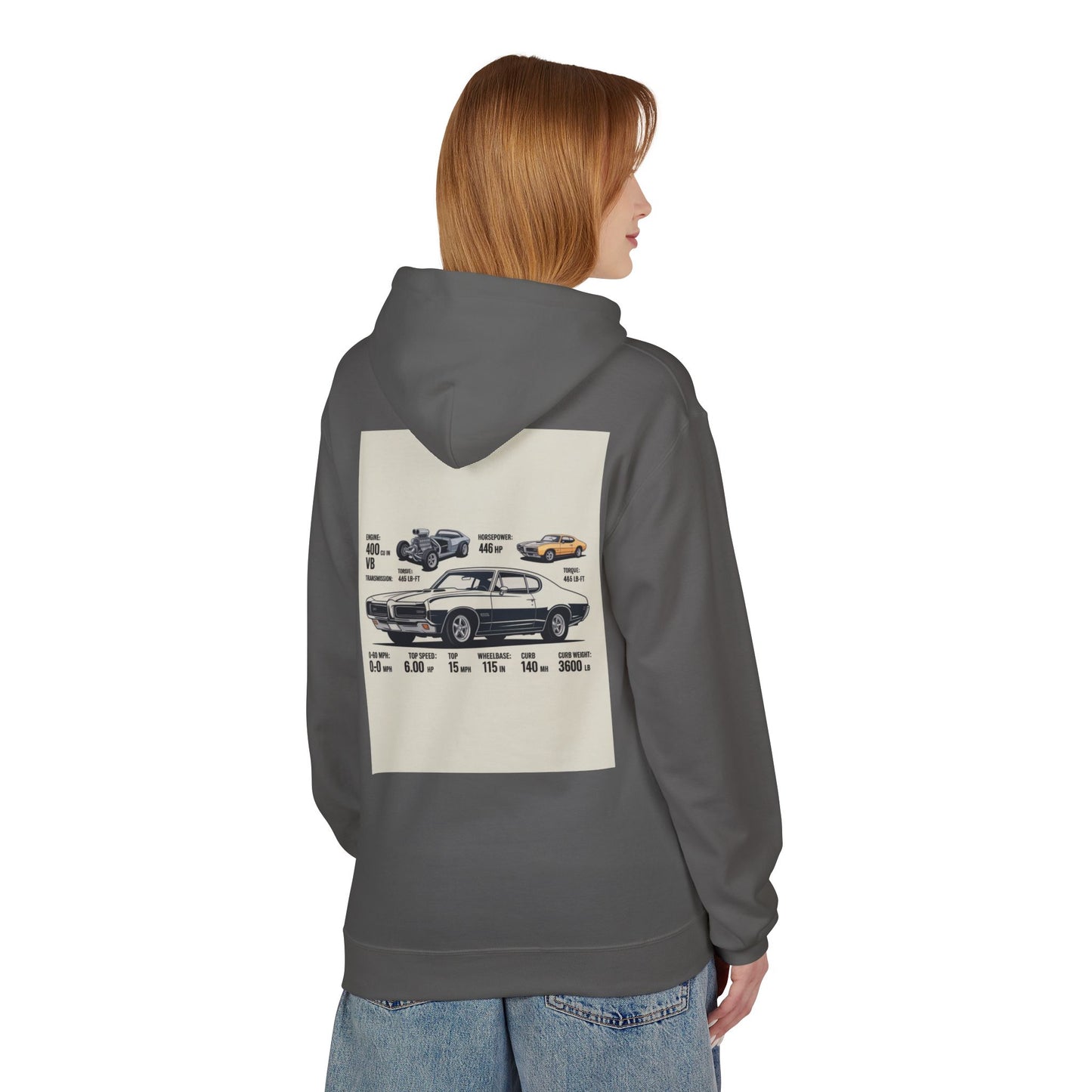 Classic Muscle Car Hoodie — Vintage Camaro Diagram Print