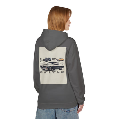 Classic Muscle Car Hoodie — Vintage Camaro Diagram Print