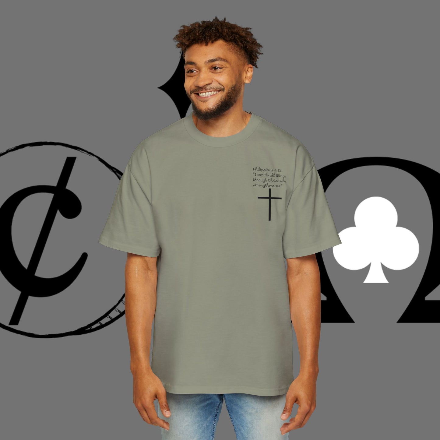 Action Symbol Tee — Minimal Graphic Men's Oversized T-Shirt