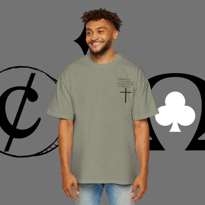 Action Symbol Tee — Minimal Graphic Men's Oversized T-Shirt