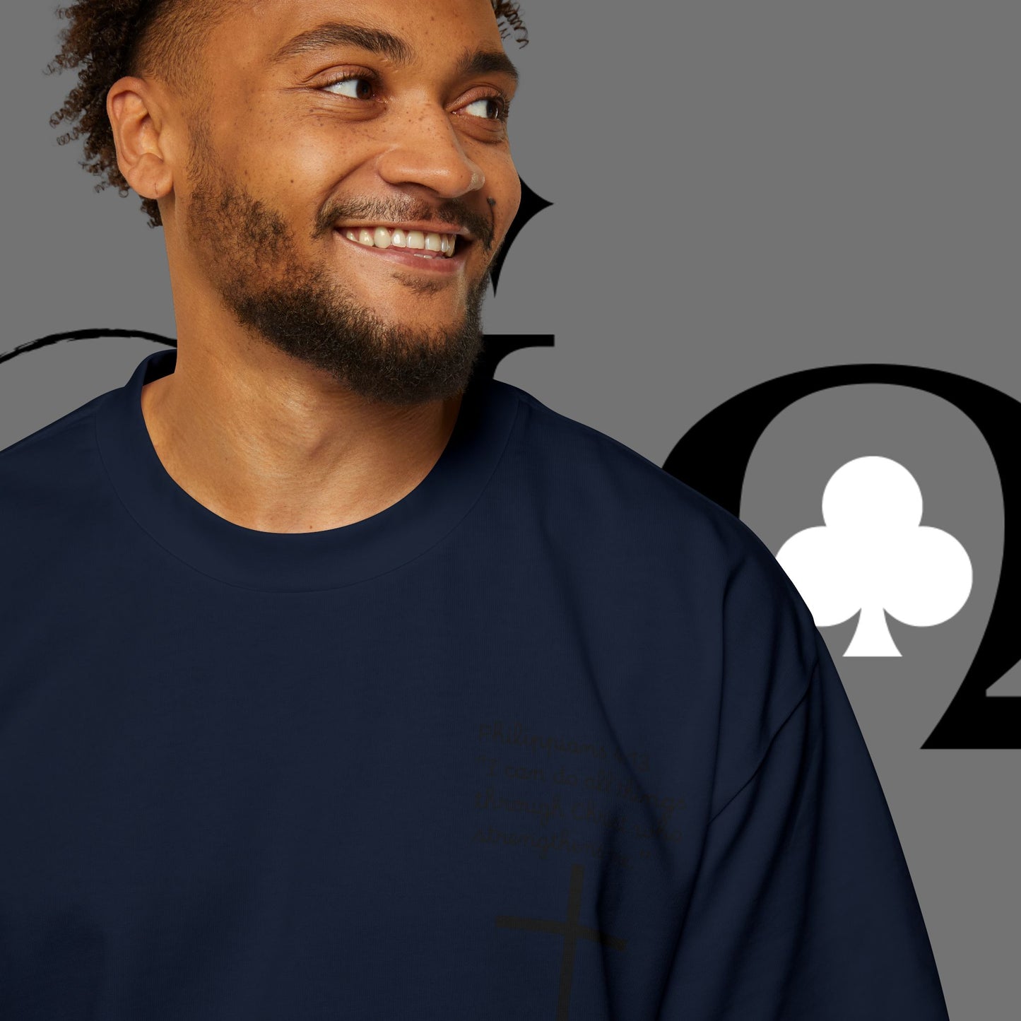 Action Symbol Tee — Minimal Graphic Men's Oversized T-Shirt