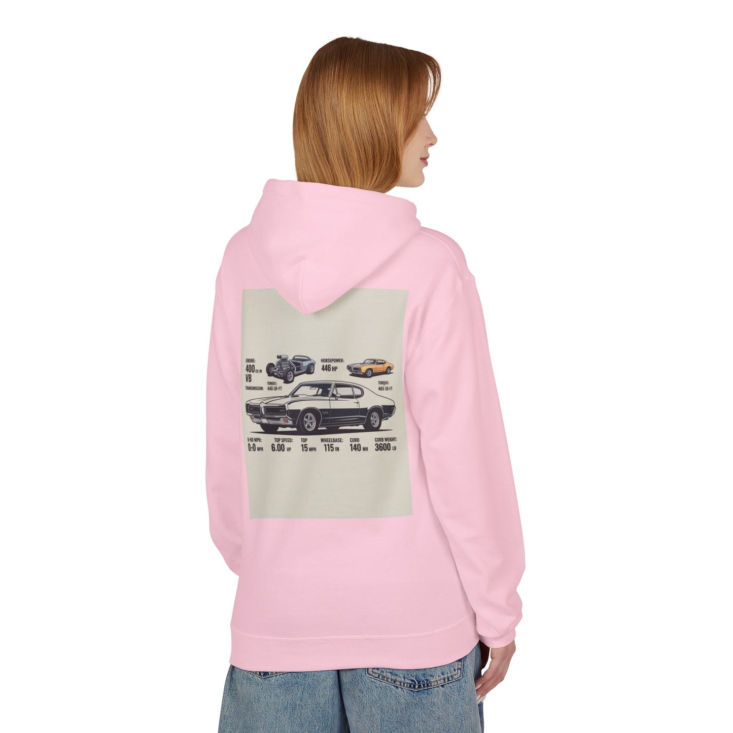 Classic Muscle Car Hoodie — Vintage Camaro Diagram Print