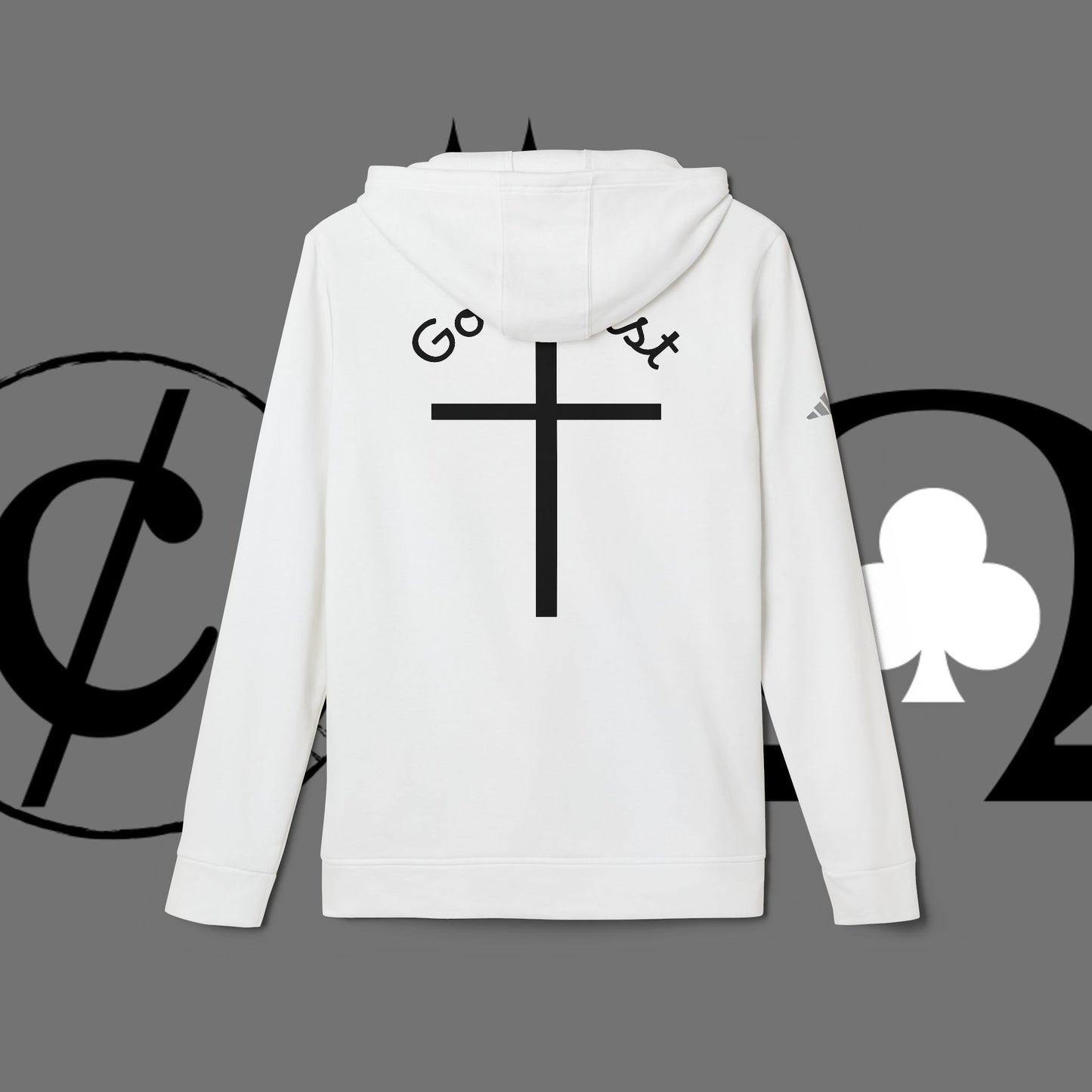 Christian Cross Hoodie — "Go At" Graphic Spiritual Sweatshirt