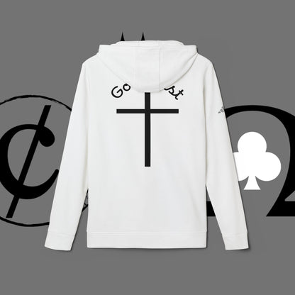 Christian Cross Hoodie — "Go At" Graphic Spiritual Sweatshirt