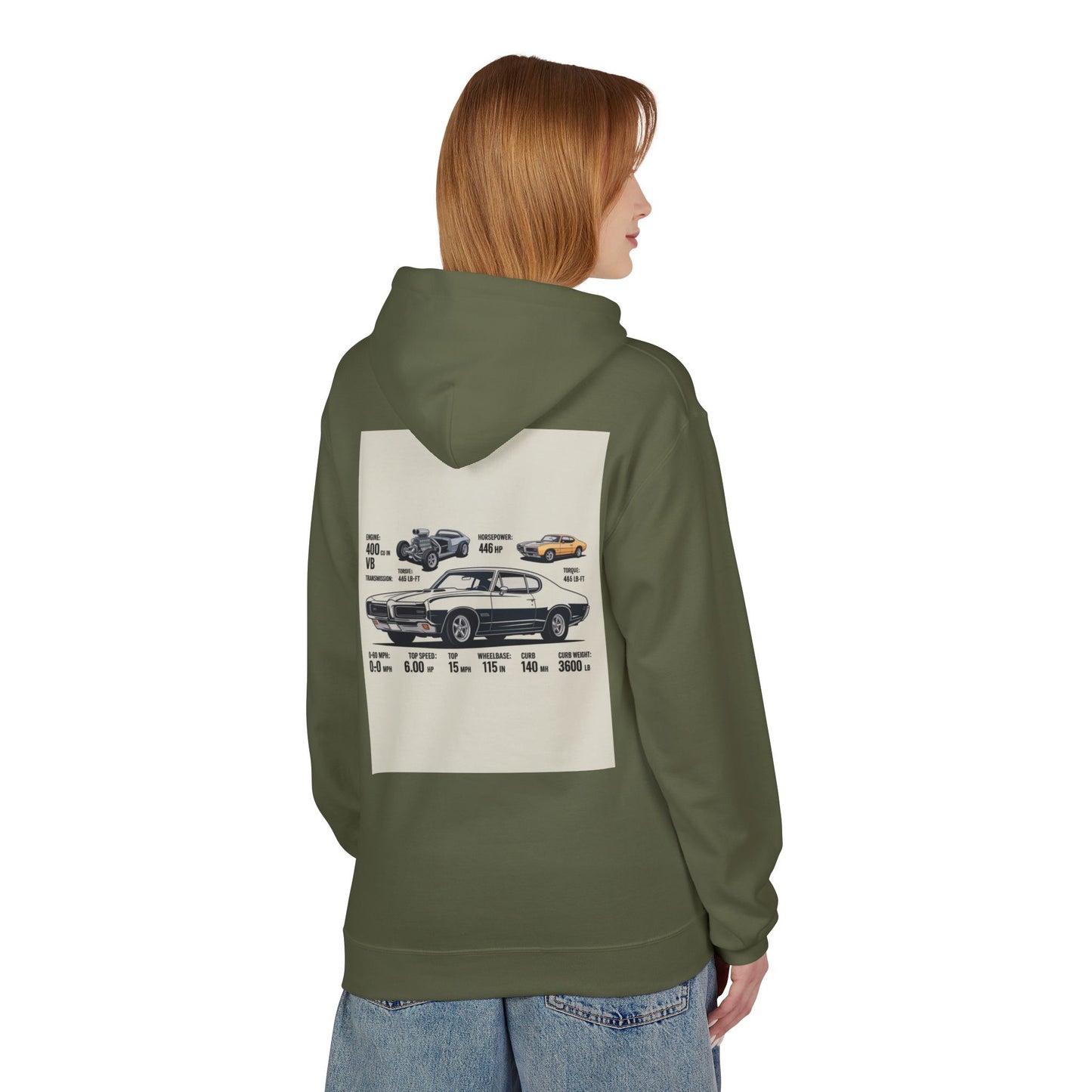 Classic Muscle Car Hoodie — Vintage Camaro Diagram Print