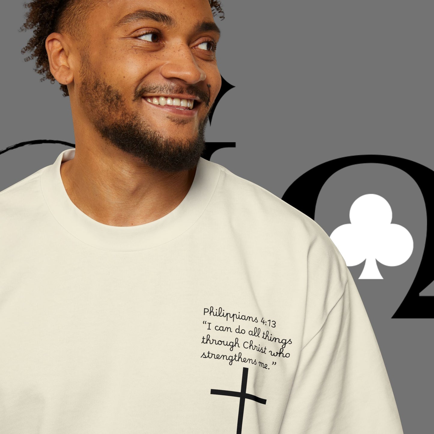 Action Symbol Tee — Minimal Graphic Men's Oversized T-Shirt