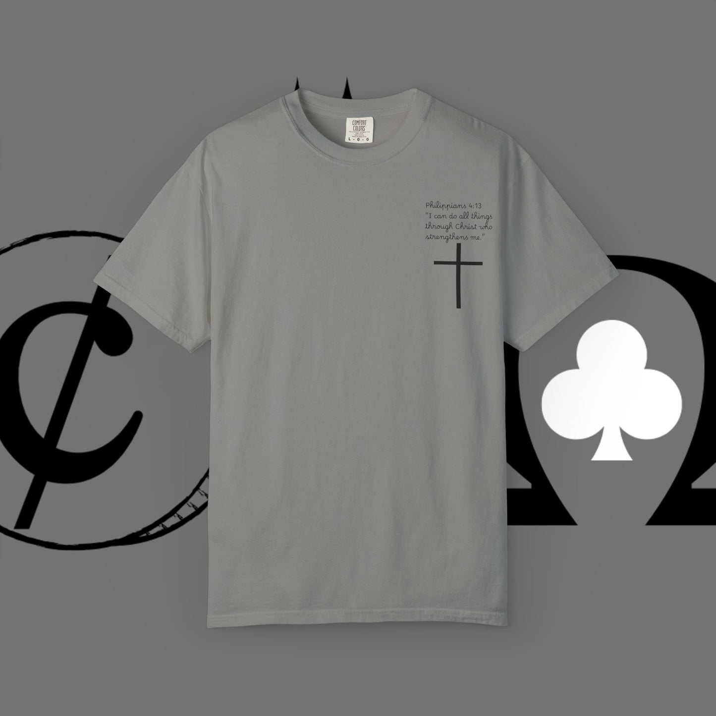 God First Cross T-Shirt — Faith-Based Christian Tee ("God First" Back Print)