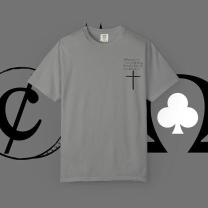 God First Cross T-Shirt — Faith-Based Christian Tee ("God First" Back Print)