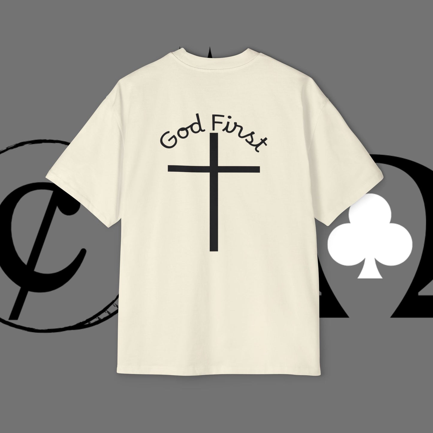 Action Symbol Tee — Minimal Graphic Men's Oversized T-Shirt