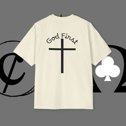 Action Symbol Tee — Minimal Graphic Men's Oversized T-Shirt