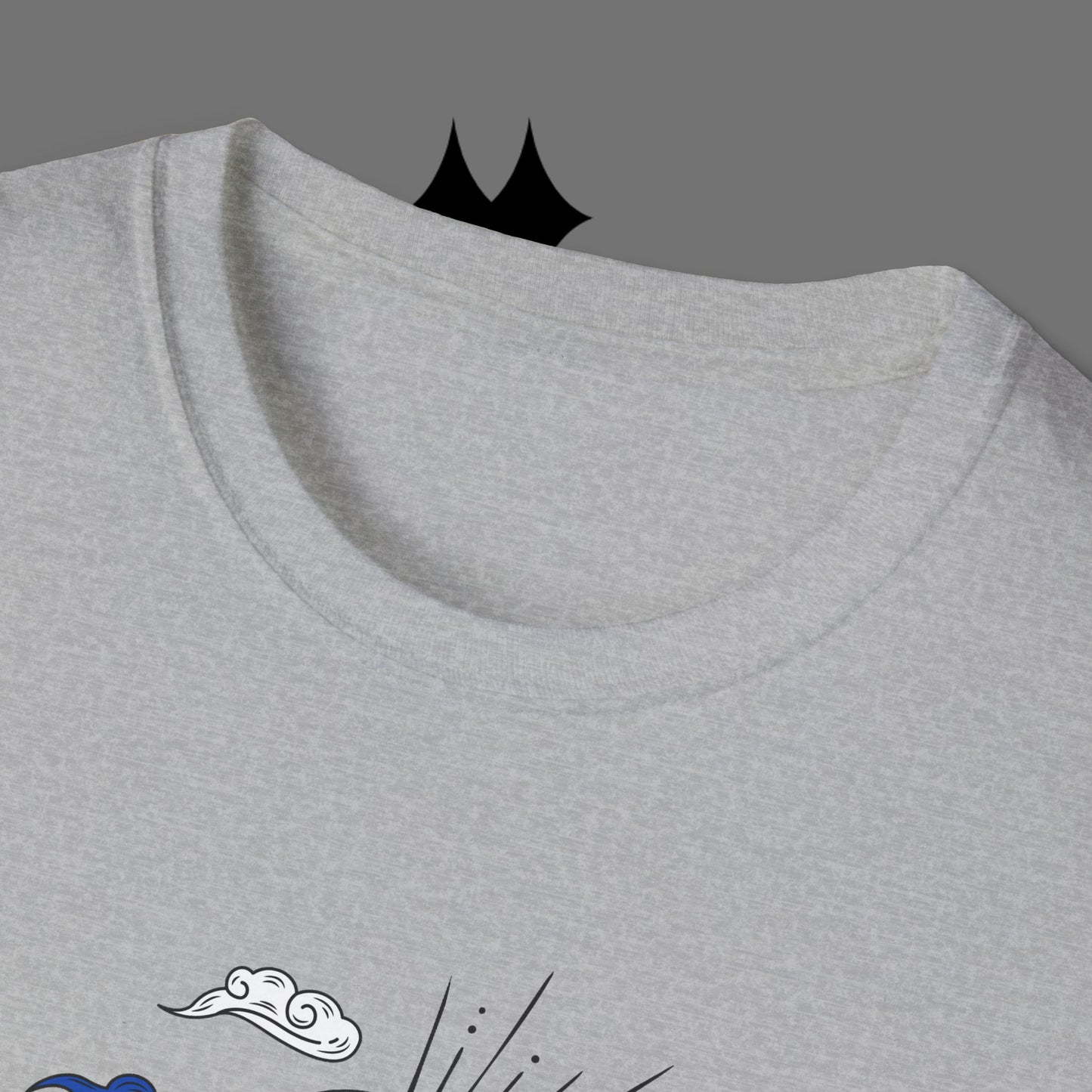 Ocean Wave Graphic T-Shirt — Blue Surf Sunset Design