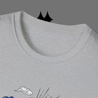 Ocean Wave Graphic T-Shirt — Blue Surf Sunset Design