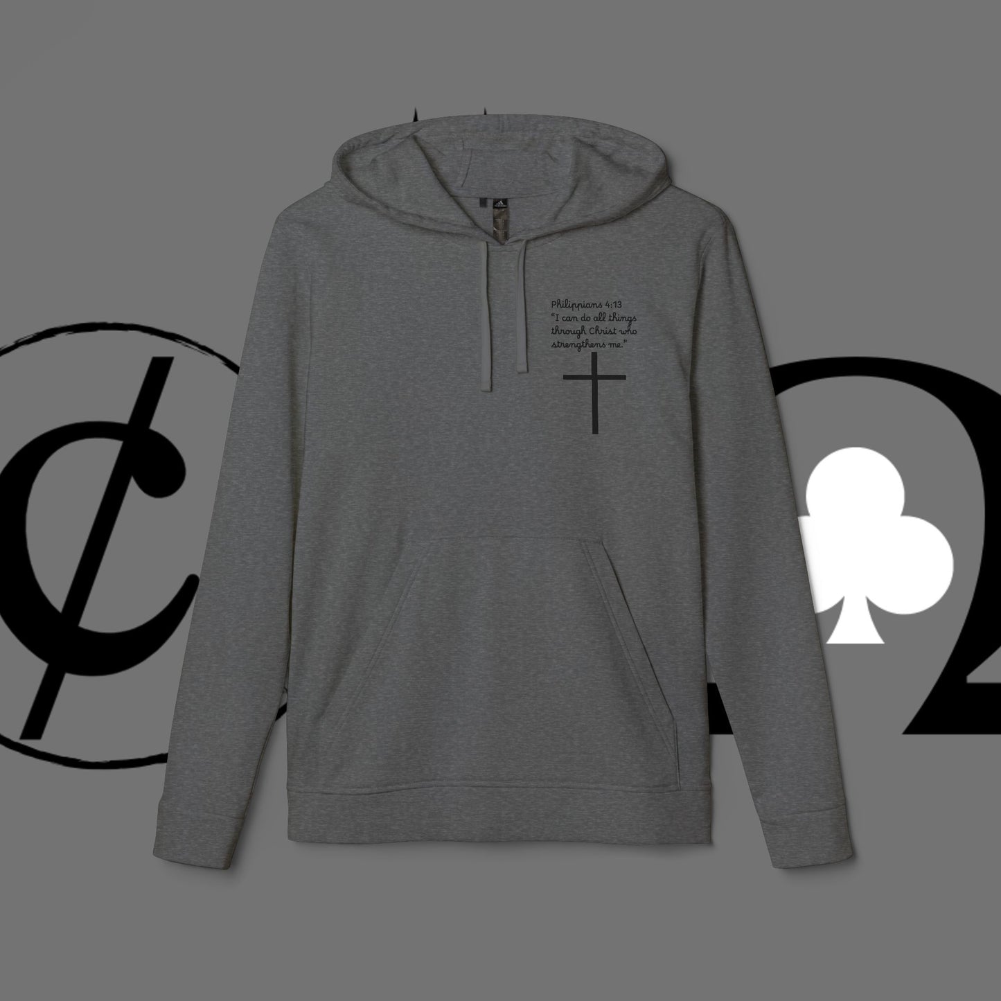 Christian Cross Hoodie — "Go At" Graphic Spiritual Sweatshirt