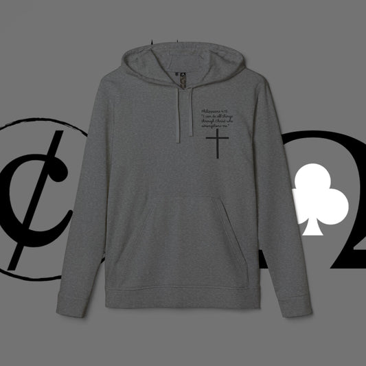 Christian Cross Hoodie — "Go At" Graphic Spiritual Sweatshirt