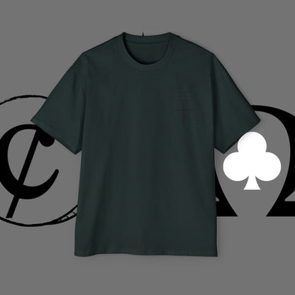 Action Symbol Tee — Minimal Graphic Men's Oversized T-Shirt