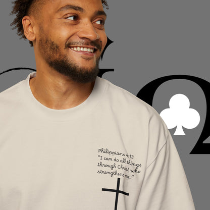 Action Symbol Tee — Minimal Graphic Men's Oversized T-Shirt