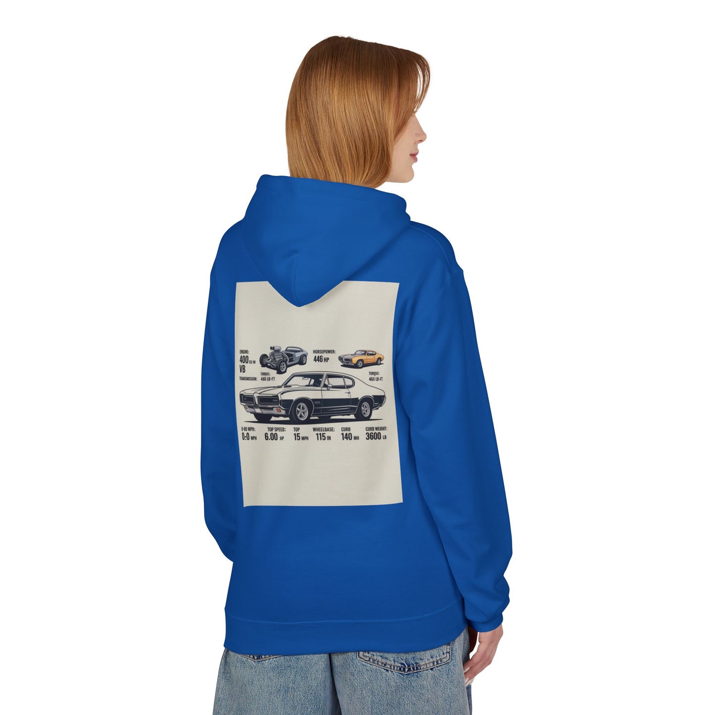 Classic Muscle Car Hoodie — Vintage Camaro Diagram Print