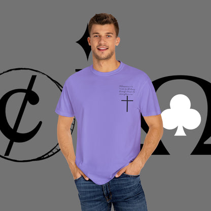 God First Cross T-Shirt — Faith-Based Christian Tee ("God First" Back Print)
