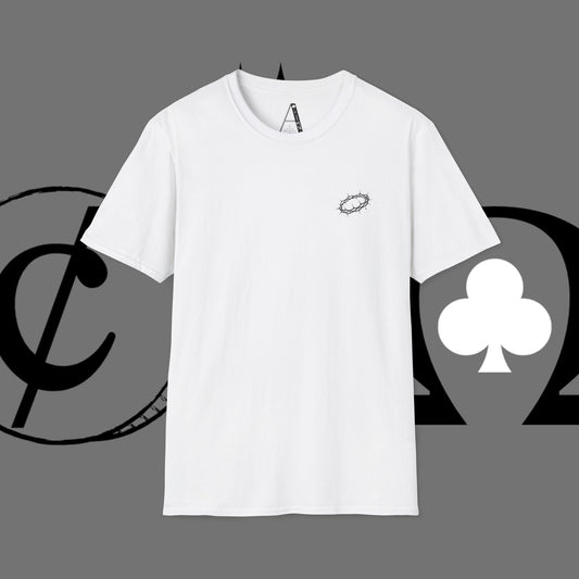 Christian Cross T-Shirt — Grunge Crown of Thorns Back Graphic