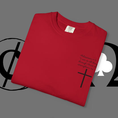 God First Cross T-Shirt — Faith-Based Christian Tee ("God First" Back Print)