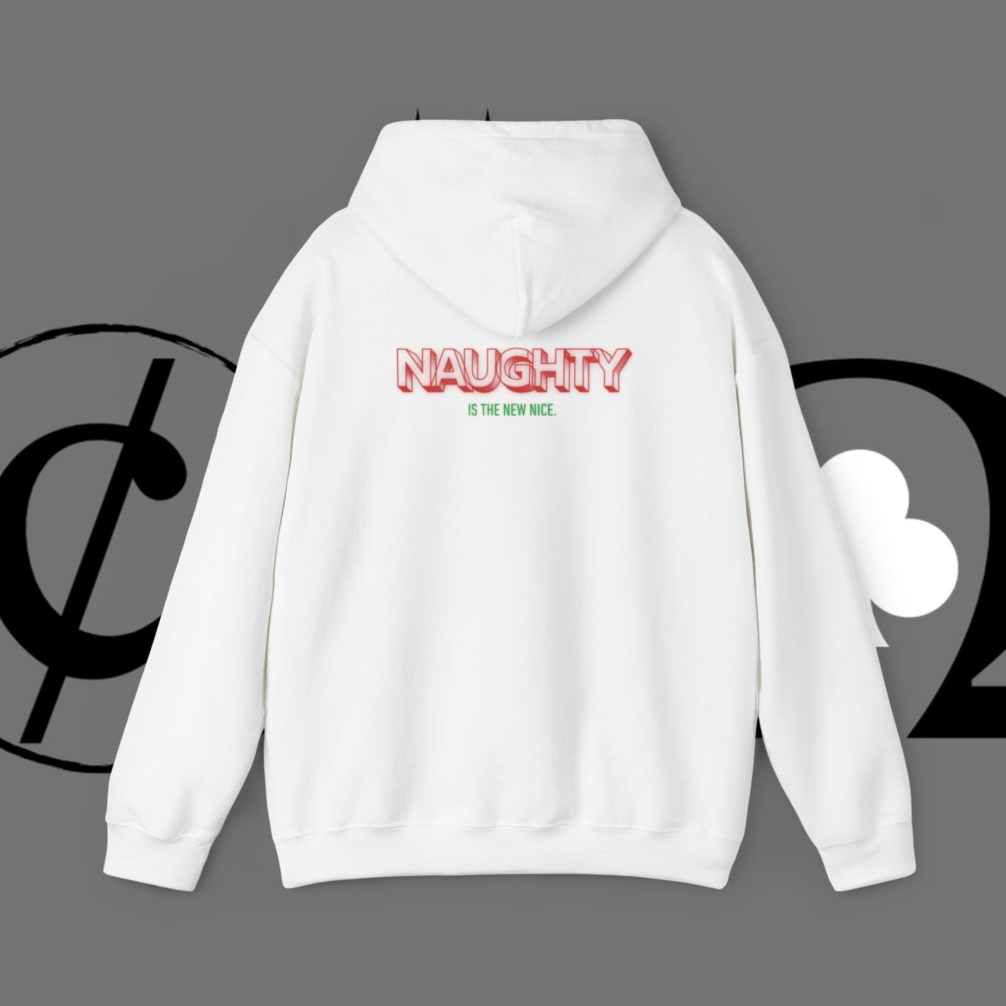 Christmas Hoodie — 'Merry Christmas' Front & 'Naughty is the New Nice' Back Holiday Hoodie