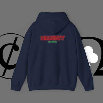 Christmas Hoodie — 'Merry Christmas' Front & 'Naughty is the New Nice' Back Holiday Hoodie