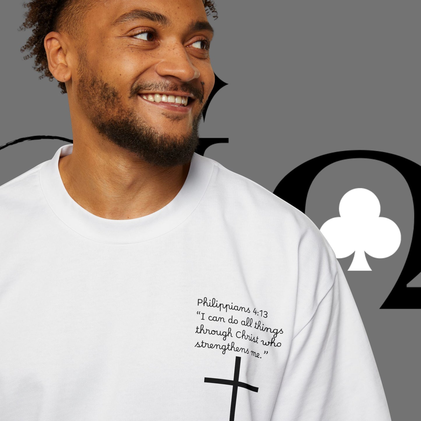 Action Symbol Tee — Minimal Graphic Men's Oversized T-Shirt