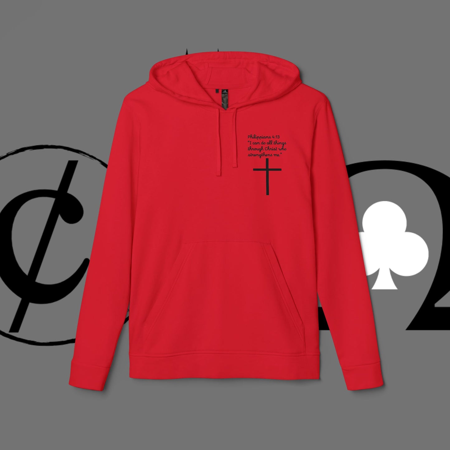 Christian Cross Hoodie — "Go At" Graphic Spiritual Sweatshirt