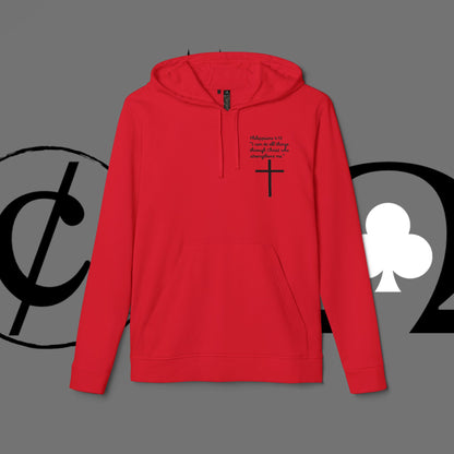 Christian Cross Hoodie — "Go At" Graphic Spiritual Sweatshirt