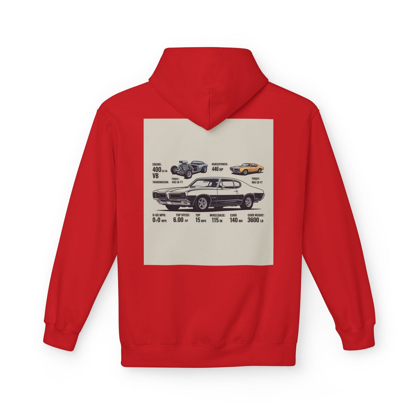 Classic Muscle Car Hoodie — Vintage Camaro Diagram Print